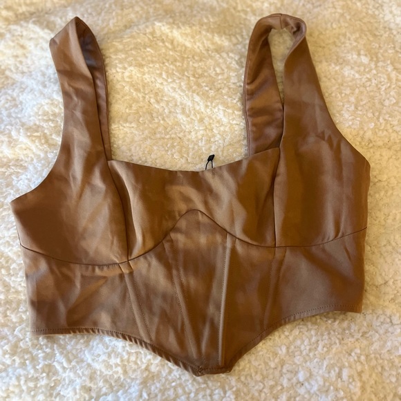Camel corset top - Picture 1 of 3